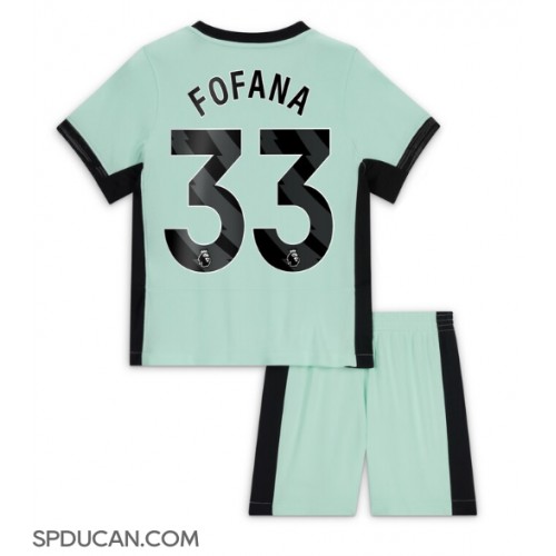 Dječji Nogometni Dres Chelsea Wesley Fofana #33 Rezervni 2023-24 Kratak Rukav (+ Kratke hlače)